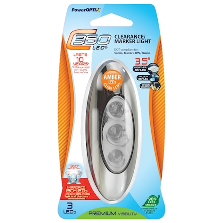 Poweroptix C360LED SmOvalMarkerLghtClrAmb 101-005104